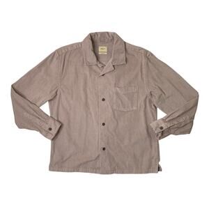 Bellerose Shirt Mens L Large Zinc Goney Camp Collared Cotton Corduroy Overshirt